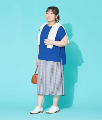 L】グリットプリント タックスカート（202654258133