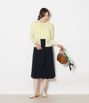 大きいサイズ】タックセミAラインスカート レディース 後ろゴム