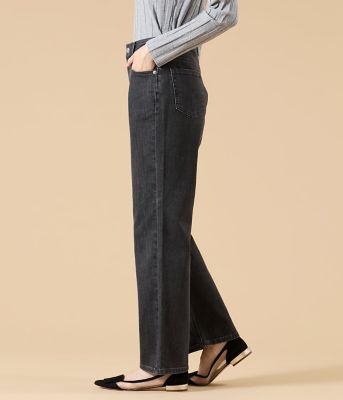 L】【ストレッチ】EDWIN 11オンスストレートブラックデニム