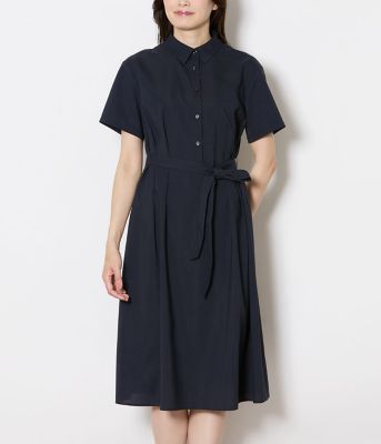 大きいサイズ】半袖シャツワンピース レディース リネンライク