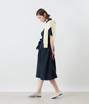 大きいサイズ】半袖シャツワンピース レディース リネンライク
