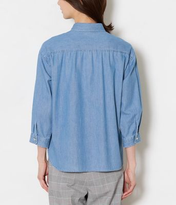 M*)様 大きい超美品★23区L★ライトオンス デニムシャツ46ミッドブルー L】ライトオンスデニムシャツ（202654648235