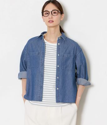 M*)様 大きい超美品★23区L★ライトオンス デニムシャツ46ミッドブルー L】ライトオンスデニムシャツ（202654648235