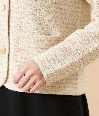 【超美品】ツイーディーニットジャケット　定価¥50,600（税込） TEDDY KNIT JACKET