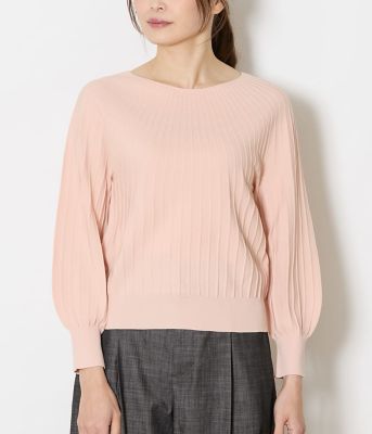 L】TCホールガーメント（R） 求心ストライプニットプルオーバー