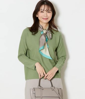 L】【手洗い可能】TCホールガーメント（R） ボートネックニット