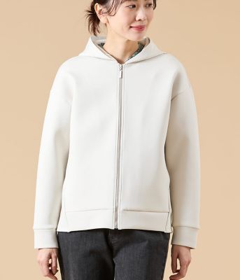 L】【ストレッチ】コットン混ダンボール パーカー