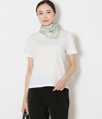 ＜NEWYORKER L (Women/大きいサイズ)＞【Ｌ】【吸水速乾】格子サッカーＴシャツ（２０２６５４８５８６５２）