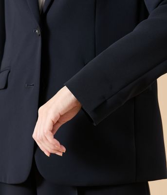 黒 テーラードジャケット ロゴボタン付き他長靴志野焼手袋2種近沢レース まとめて L】【ウォッシャブル】シルキークロス 2ボタンテーラードジャケット