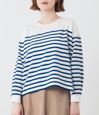 【新品】エレッセ 長袖ボーダーインナー　ネイビー×ホワイト　L 新品】エレッセ 長袖ボーダーインナー ネイビー×ホワイト L 新品