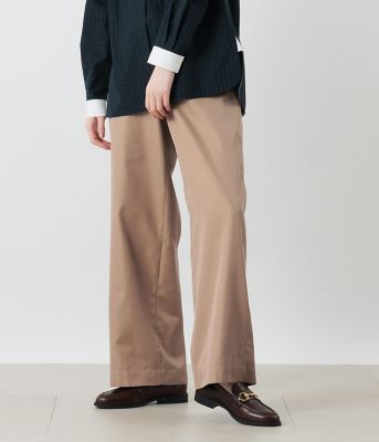 L】コットンポリエステルギャバ チノパンツ