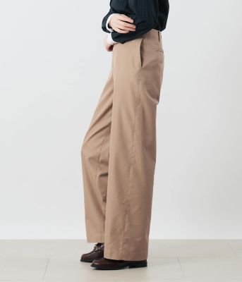 L】コットンポリエステルギャバ チノパンツ