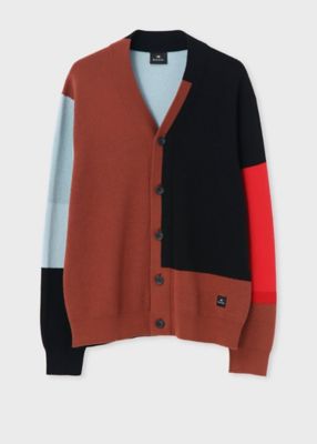 ＜Paul Smith (Men)＞カラーブロッキング　ニットカーディガン（１３２４０８９０００９１８Ｘ＿＿＿＿）