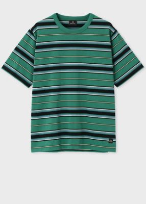 Paul Smith (Men)/ポール・スミス コットンボーダー 半袖カットソー(132517220X)