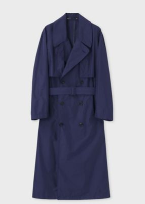 リラクシングテクスチャー ロングトレンチコート  