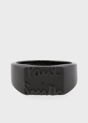 Paul Smith (Men)/ポール・スミス ”Cropped Logo” リング(140902200B)