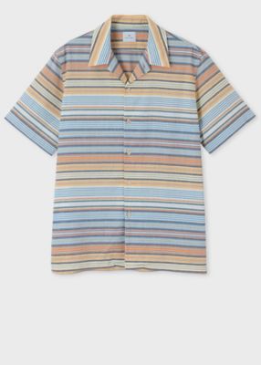 Paul Smith (Men)/ポール・スミス マルチボーダー オープンカラーシャツ(142305695U)