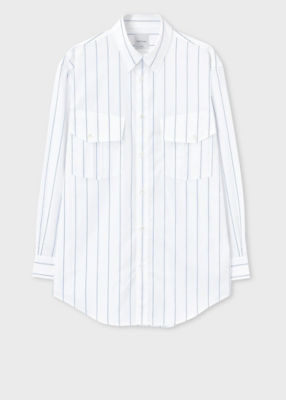 ＜Paul Smith (Men)＞コントラストストライプ　シャツ（１４３３０８７２００８１７Ｙ＿＿＿＿）