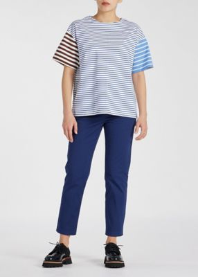 ウィメンズ　ミックス　ボーダー　半袖Ｔシャツ（１４５４０４Ｊ３５５）