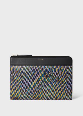 ＜Paul Smith (Men)＞”Ａｂｓｔｒａｃｔ　Ｃｈｅｃｋｅｒｂｏａｒｄ”　ドキュメントケース（１５０２０４８０５０）