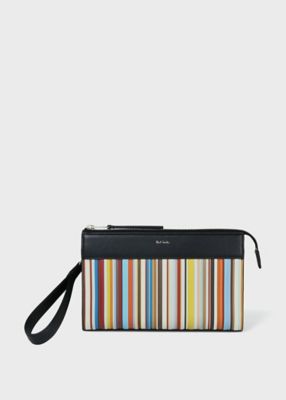 ＜Paul Smith (Men)＞”Ｓｉｇｎａｔｕｒｅ　Ｓｔｒｉｐｅ”　ポーチ（１５０２０５８０４９）