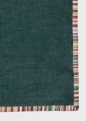 ”Ｓｉｇｎａｔｕｒｅ　Ｓｔｒｉｐｅ”　エッジ　ハンカチ（１５０３５８ＨＡＮＫ）
