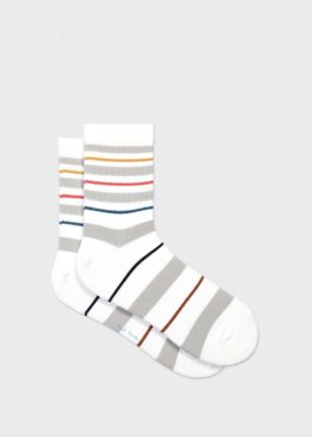 ＜Paul Smith (Men)＞ランダムボーダー　ソックス（１５０６４１ＭＤ２）