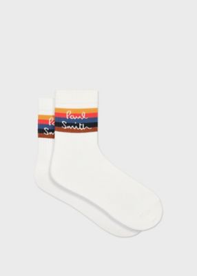＜Paul Smith (Men)＞アーティストストライプ＆ロゴ　ソックス（１５０６４４ＭＤ２）