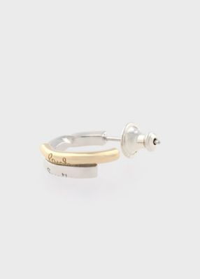 ”Ｃｒｏｐｐｅｄ　Ｌｏｇｏ”　コンビメタル　ピアス（１５０９１５２７０）