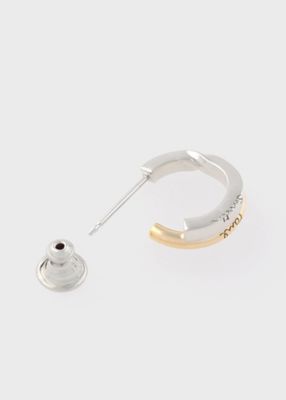 ”Ｃｒｏｐｐｅｄ　Ｌｏｇｏ”　コンビメタル　ピアス（１５０９１５２７０）