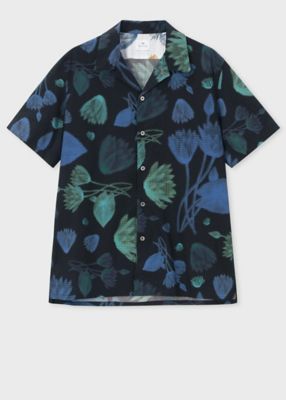 ”Ｈａｌｆ　Ｔｏｎｅ　Ｆｌｏｒａｌ”　オープンカラーシャツ（１５２３１３６９５Ｕ）