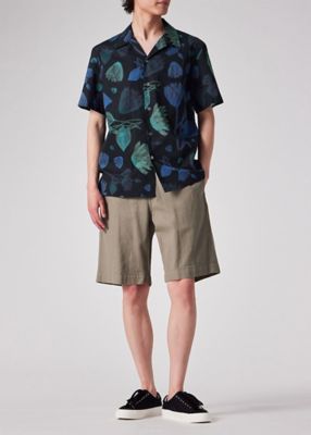 ”Ｈａｌｆ　Ｔｏｎｅ　Ｆｌｏｒａｌ”　オープンカラーシャツ（１５２３１３６９５Ｕ）