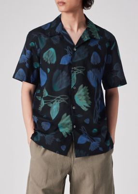 ”Ｈａｌｆ　Ｔｏｎｅ　Ｆｌｏｒａｌ”　オープンカラーシャツ（１５２３１３６９５Ｕ）