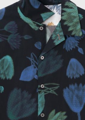 ”Ｈａｌｆ　Ｔｏｎｅ　Ｆｌｏｒａｌ”　オープンカラーシャツ（１５２３１３６９５Ｕ）