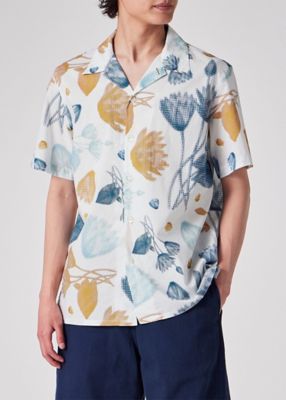”Ｈａｌｆ　Ｔｏｎｅ　Ｆｌｏｒａｌ”　オープンカラーシャツ（１５２３１３６９５Ｕ）