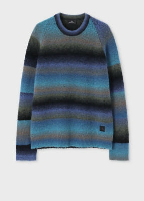 ＜Paul Smith (Men)＞”Ｇｒａｄｉｅｎｔ　Ｓｔｒｉｐｅ”　クルーネックニット（１５２４０２９０００３０５Ｚ＿＿＿＿）