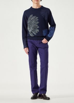 Half Tone Floral” クルーネックニット