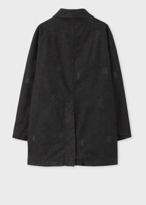 ポールスミス　ステンカラーコート　ライナー　花柄　2way　チャコールグレー　M