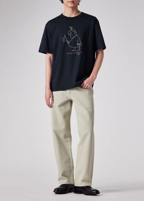 Ｄｒａｗｎ　ｂｙ　Ｐａｕｌ　”Ｇｅｎｔｌｅｍａｎ＆Ｂｉｒｄ”　Ｔシャツ（１５２７１０２２０Ｘ）