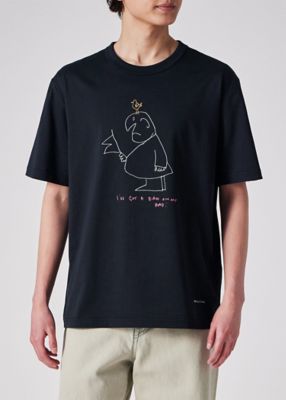 Ｄｒａｗｎ　ｂｙ　Ｐａｕｌ　”Ｇｅｎｔｌｅｍａｎ＆Ｂｉｒｄ”　Ｔシャツ（１５２７１０２２０Ｘ）