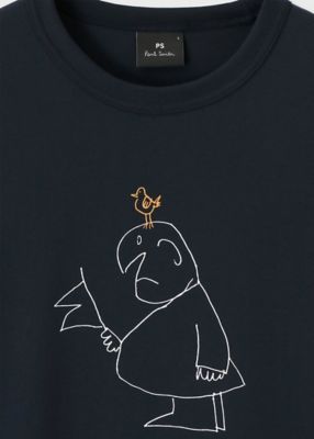 Ｄｒａｗｎ　ｂｙ　Ｐａｕｌ　”Ｇｅｎｔｌｅｍａｎ＆Ｂｉｒｄ”　Ｔシャツ（１５２７１０２２０Ｘ）