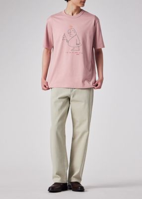 Ｄｒａｗｎ　ｂｙ　Ｐａｕｌ　”Ｇｅｎｔｌｅｍａｎ＆Ｂｉｒｄ”　Ｔシャツ（１５２７１０２２０Ｘ）