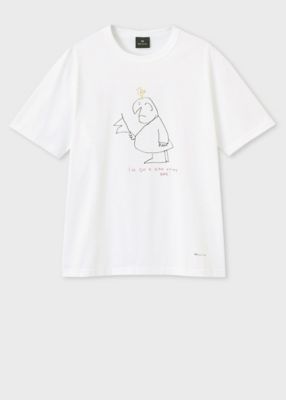 ＜Paul Smith (Men)＞Ｄｒａｗｎ　ｂｙ　Ｐａｕｌ　”Ｇｅｎｔｌｅｍａｎ＆Ｂｉｒｄ”　Ｔシャツ（１５２７１０２２０Ｘ）