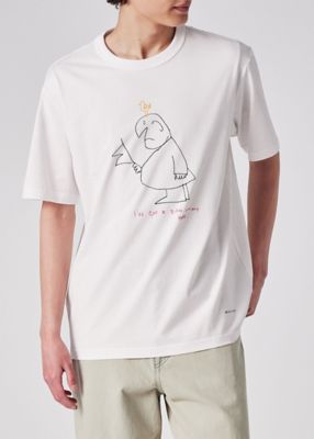 Ｄｒａｗｎ　ｂｙ　Ｐａｕｌ　”Ｇｅｎｔｌｅｍａｎ＆Ｂｉｒｄ”　Ｔシャツ（１５２７１０２２０Ｘ）