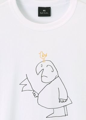 Ｄｒａｗｎ　ｂｙ　Ｐａｕｌ　”Ｇｅｎｔｌｅｍａｎ＆Ｂｉｒｄ”　Ｔシャツ（１５２７１０２２０Ｘ）