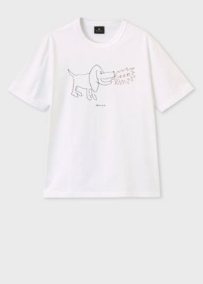 ＜Paul Smith (Men)＞Ｄｒａｗｎ　ｂｙ　Ｐａｕｌ　”Ｄｏｇ”　Ｔシャツ（１５２７１１２２０Ｘ）