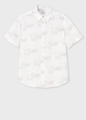 Paul Smith (Men)/ポール・スミス Ｄｒａｗｎ　ｂｙ　Ｐａｕｌ　”Ｄｏｇ”　半袖シャツ（１５２７１３６１９ＰＮ）