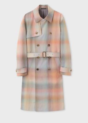 ＜Paul Smith (Men)＞”Ｓｍｉｔｈ　Ｃｈｅｃｋ”　ダブル　トレンチコート（１５３１１３４４４Ｚ）