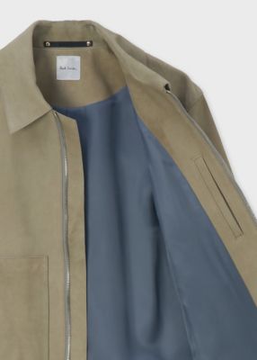 ヌバックレザー　ジップアップブルゾン（１５３１６８３８３ＺＬＢ）