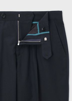 コットンウール　ワンタックトラウザーズ（１５３１７０４０８Ｚ）